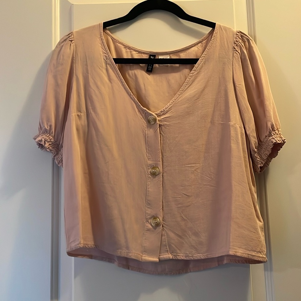 Dusty pink cropped blouse